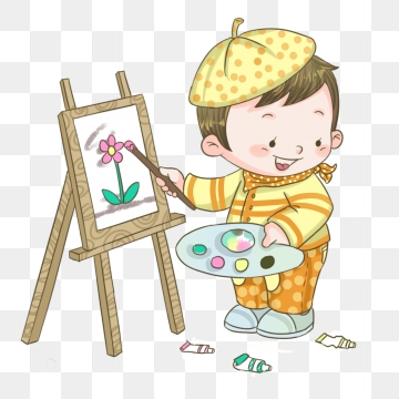 clipart student painting