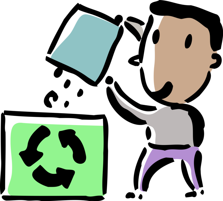 clipart student recycling