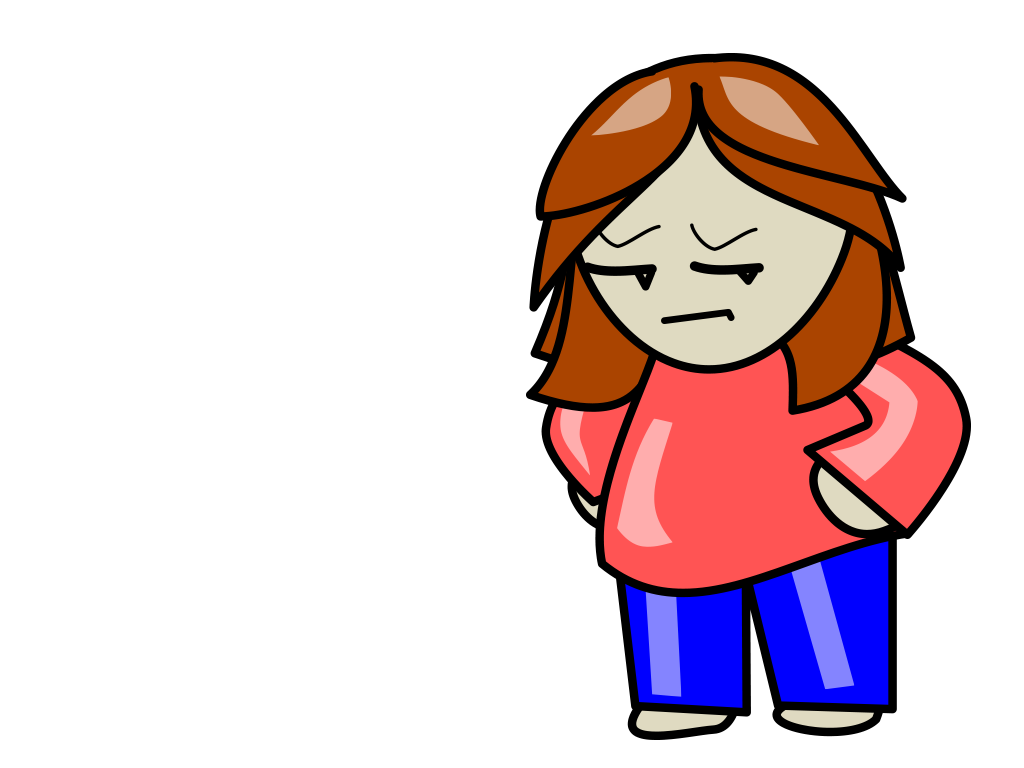 Unhappy variations tim girl. Worry clipart stressed female student