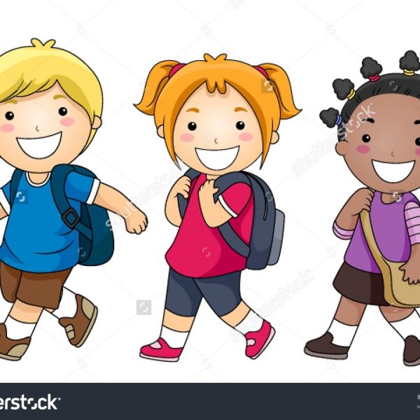 clipart walking student