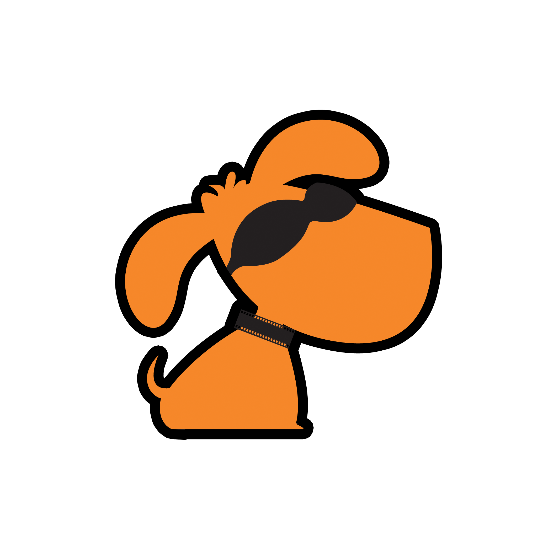 Film dog media video. Clipart studio camera crew