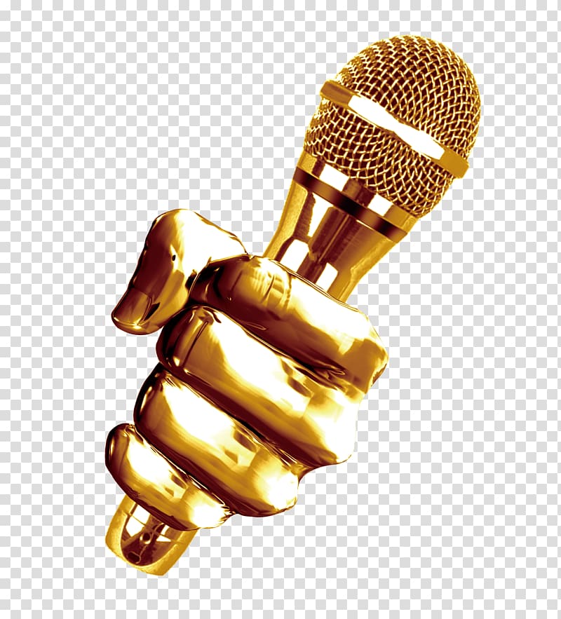 microphone clipart golden microphone