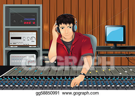 Vector in . Clipart studio music producer