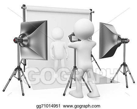 Clipart studio photographer studio. Stock illustrations d white