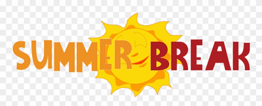 Clipart summer break. Black and white library