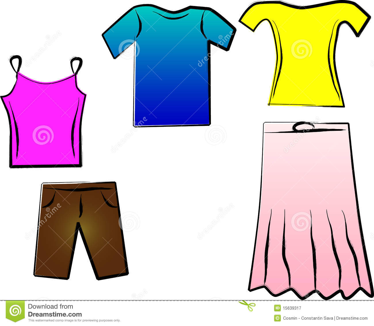 Clothing clipart cotton cloth. Summer clothes free download
