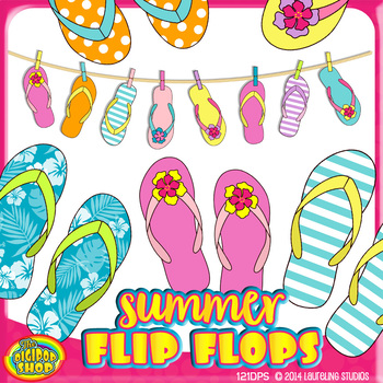 clipart summer flip flop