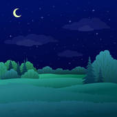 Clipart summer night. Sky forest panda free