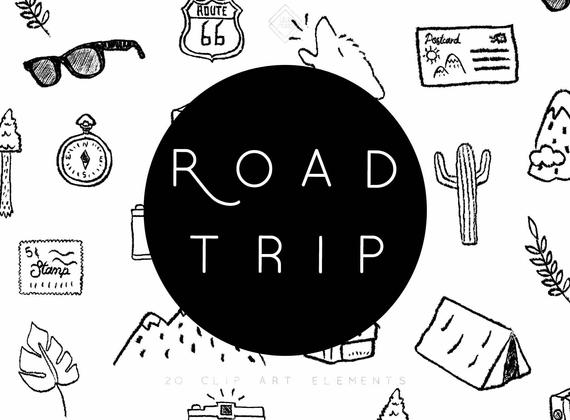 Wanderlust clip art travel. Clipart summer road trip