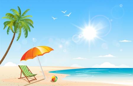 clipart summer scene