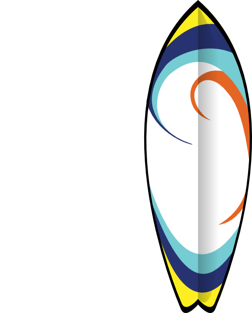 cool clipart surfboard