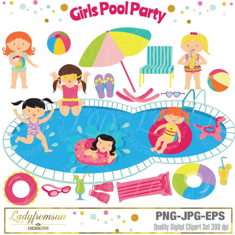 clipart summer swimming pool