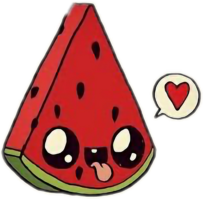 Clipart summer watermelon. Stickers summervibes watermelons cute