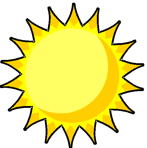 Items that are the. Clipart sun colored