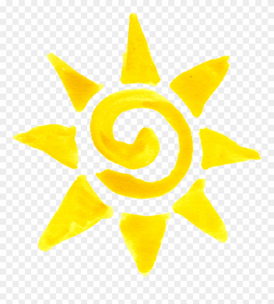 Spiral sun png graphic. Clipart sunshine crayon