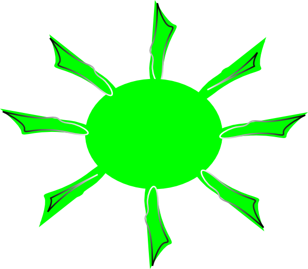 clipart sun green