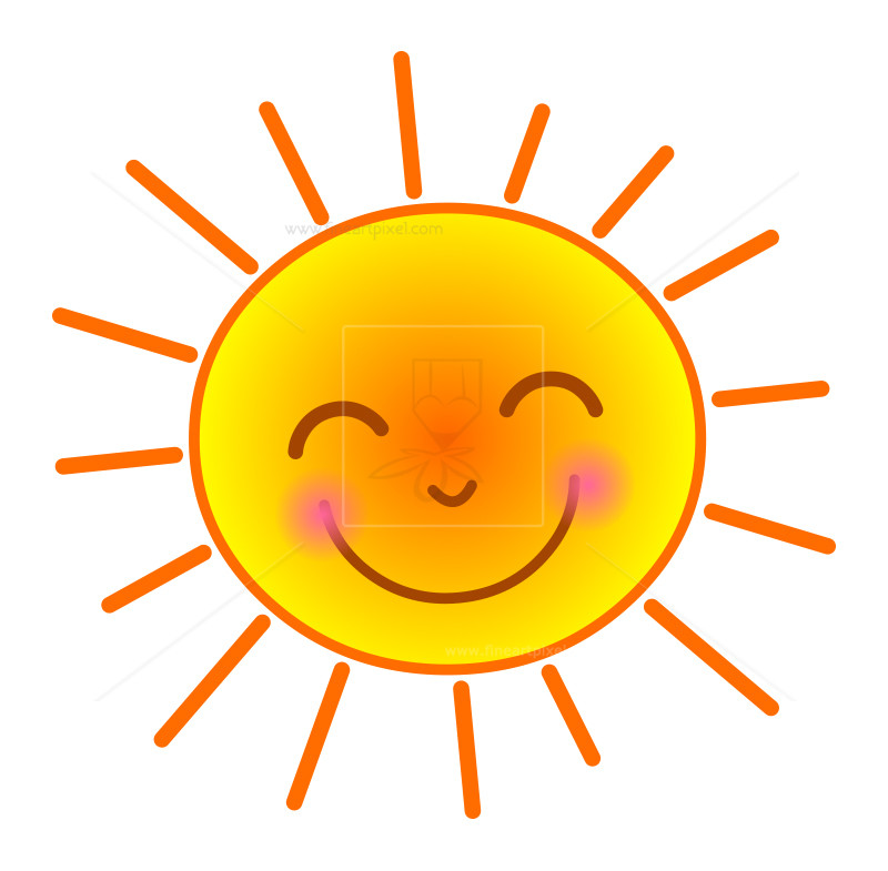 Clip art free vectors. Clipart sun happy