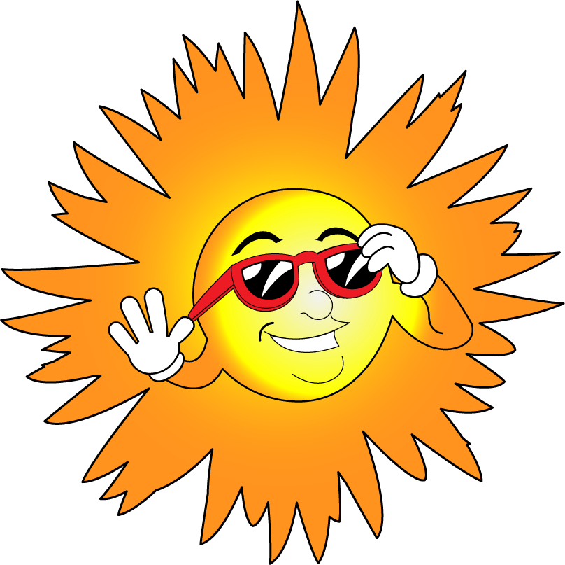 Sunglasses clipart sunshine. Sun with clip art
