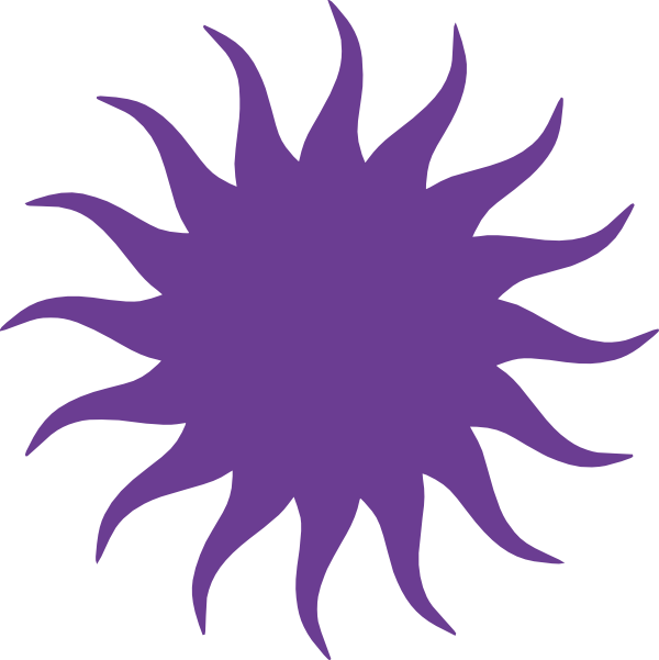 clipart sun purple