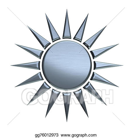 Clipart sun silver. Stock illustration isolated in