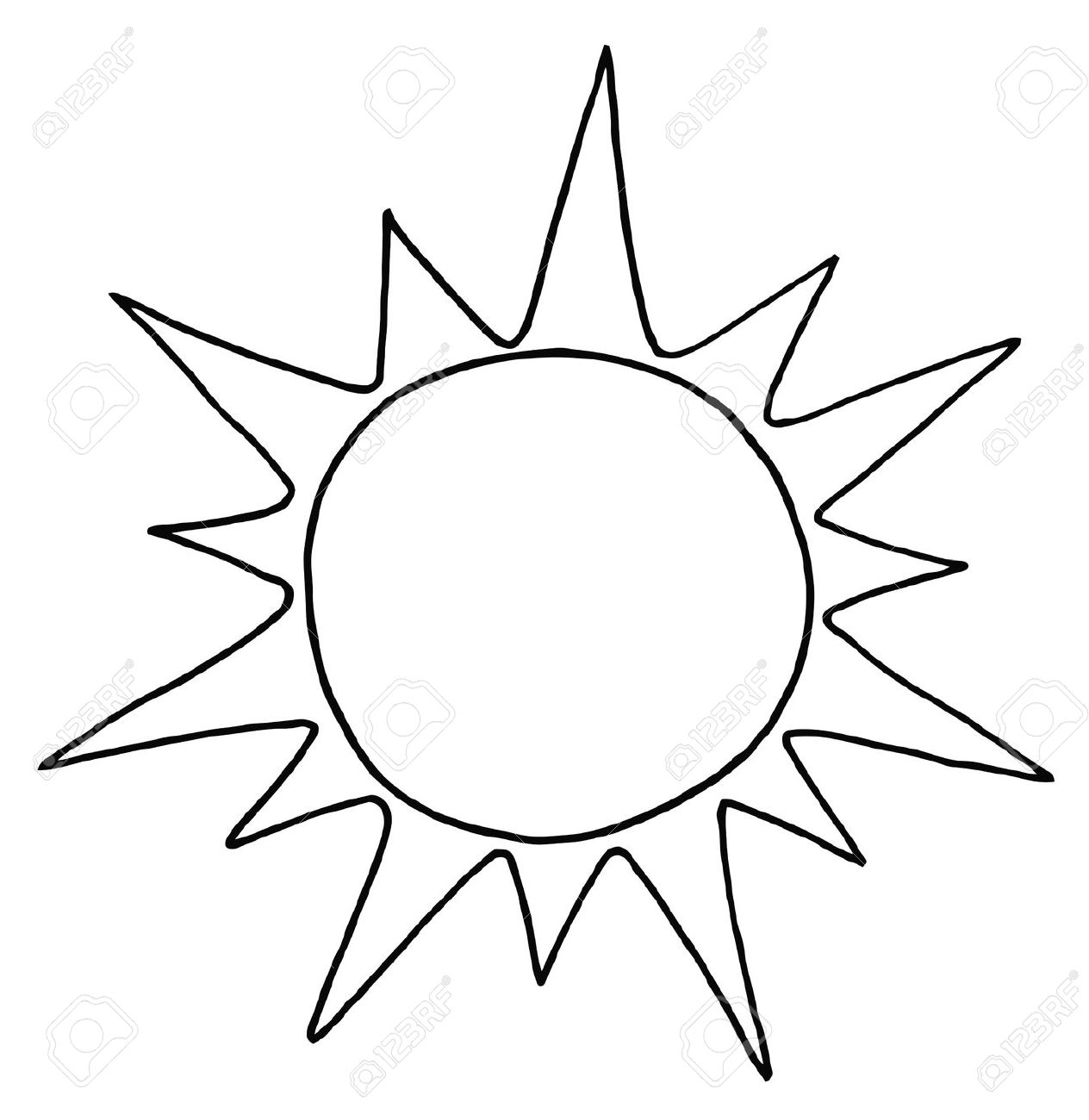 clipart sun sketch
