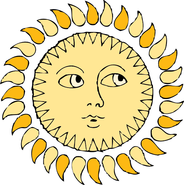 With face clip art. Clipart sun snow