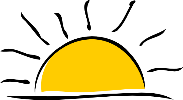 Clipart sun sunset. Clip art at clker