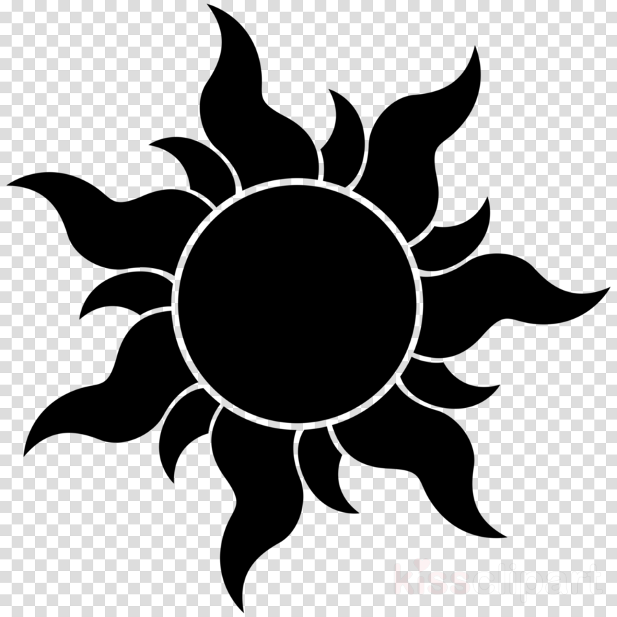 Background silhouette plant graphics. Clipart sun tangled