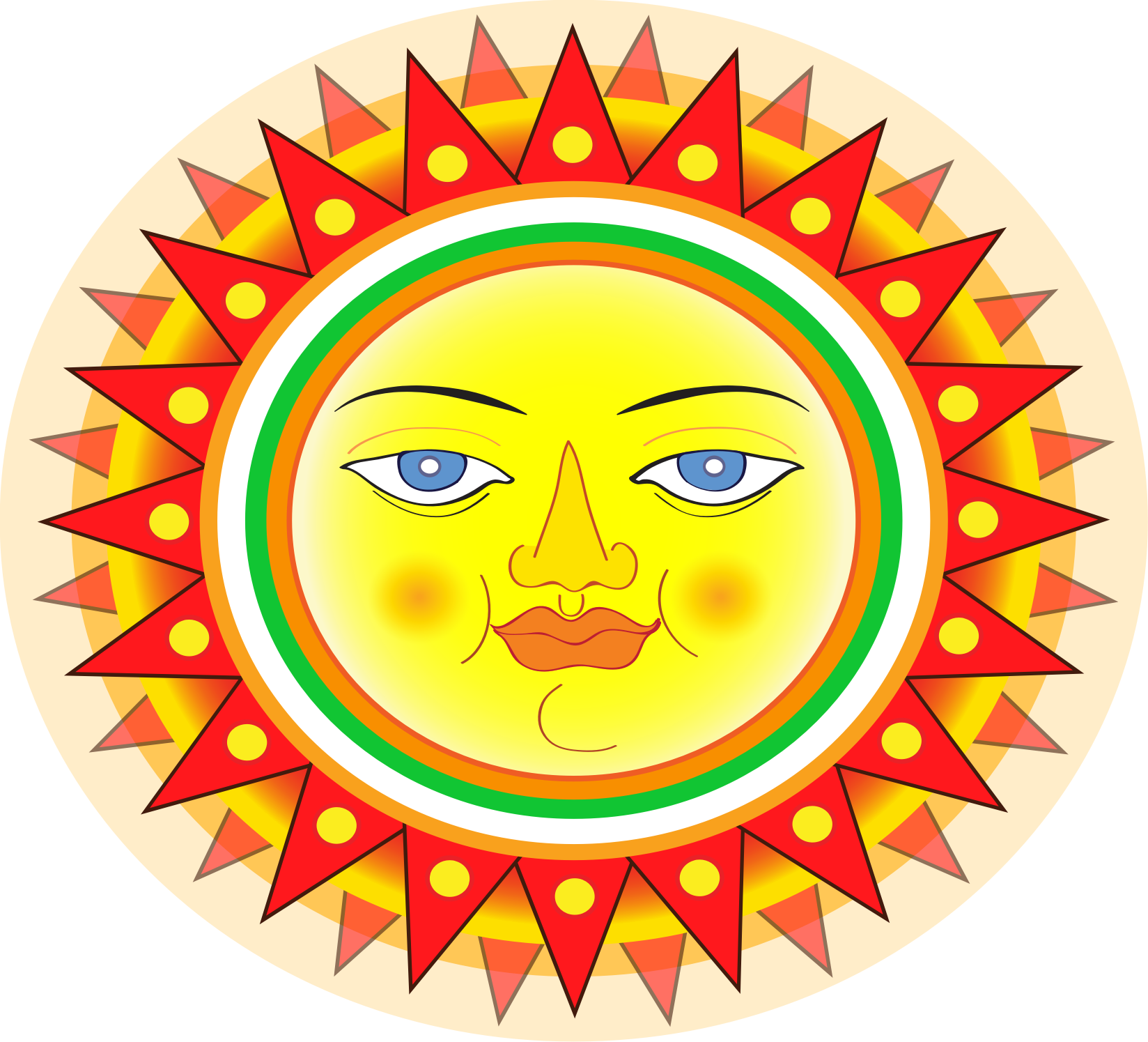 clipart sun traditional