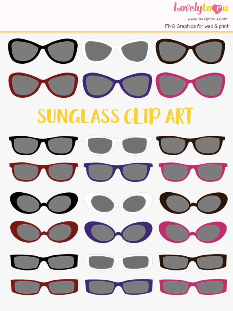 Clip art set sun. Clipart sunglasses 50 glass