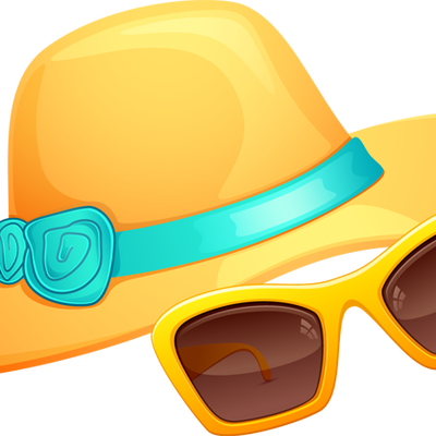 clipart sunglasses beach hat