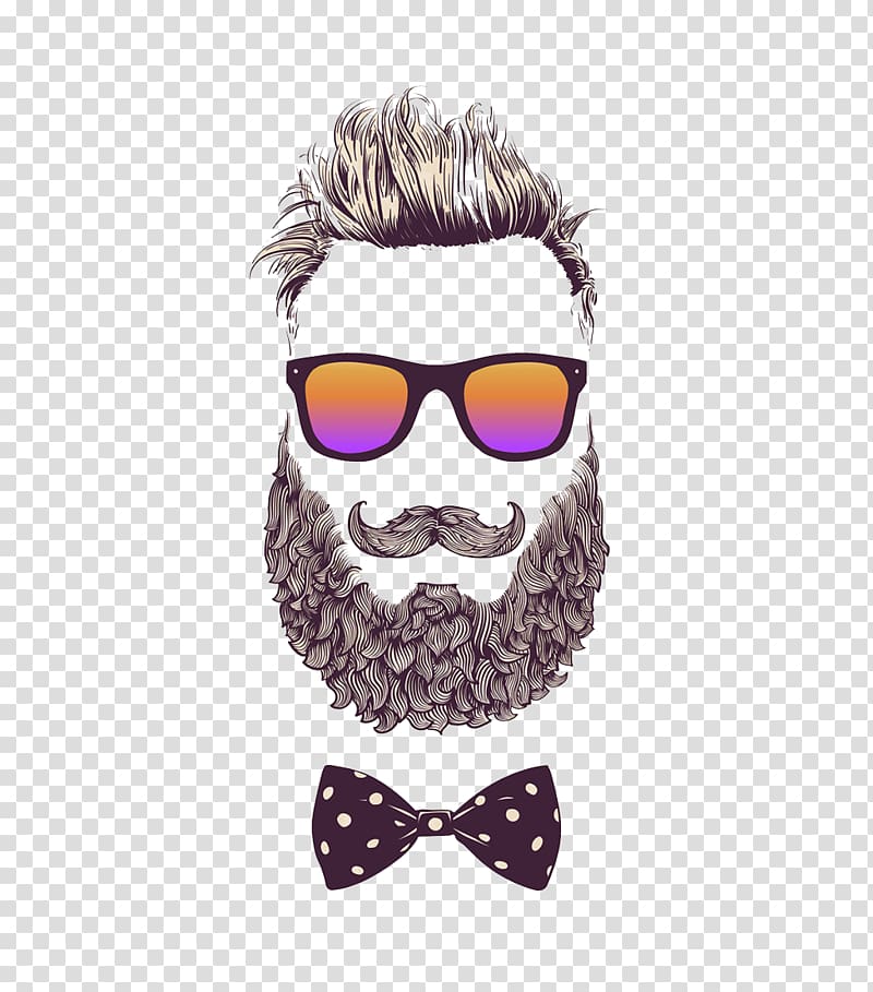clipart sunglasses bearded man