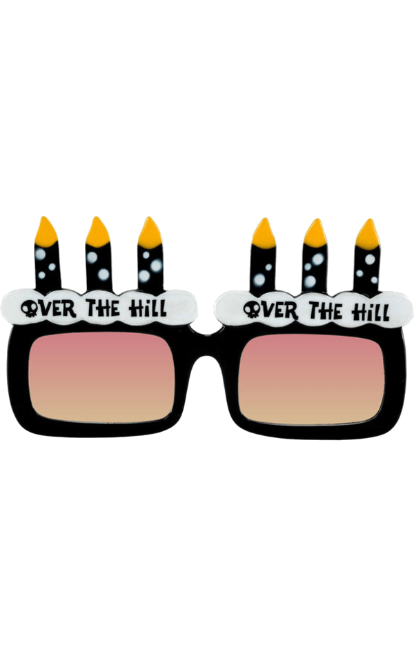 Clipart sunglasses cop glass. Over the hill birthday