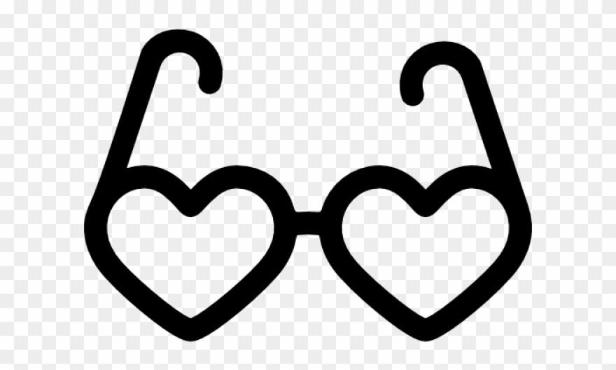 eyeglasses clipart heart shaped sunglasses