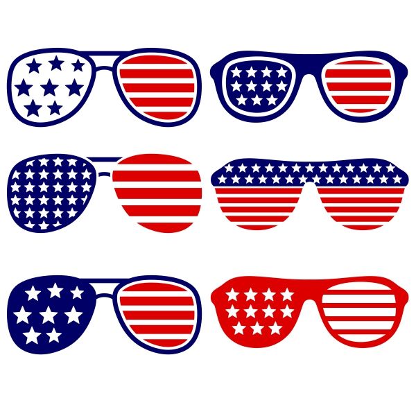 sunglasses clipart american flag
