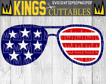 Clipart sunglasses stars and stripe. Flag svg etsy 