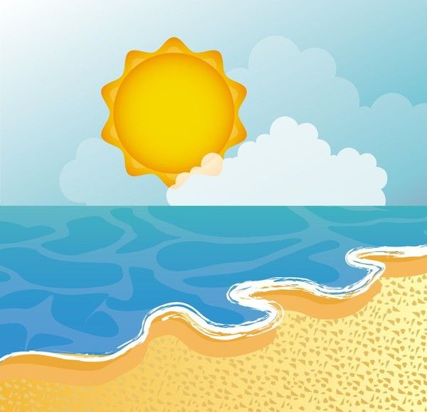 Clipart sunshine beach, Clipart sunshine beach Transparent FREE for ...