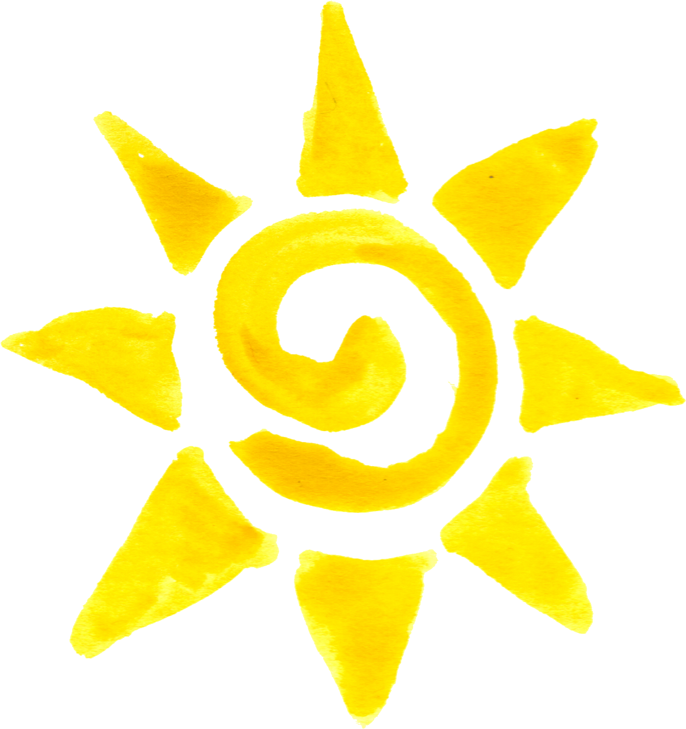 Clipart sunshine crayon. Spiral sun png graphic