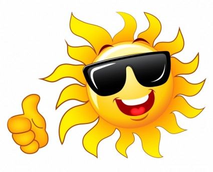 clipart sunshine thumbs up