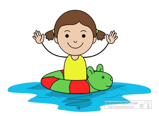 swimmer clipart little girl