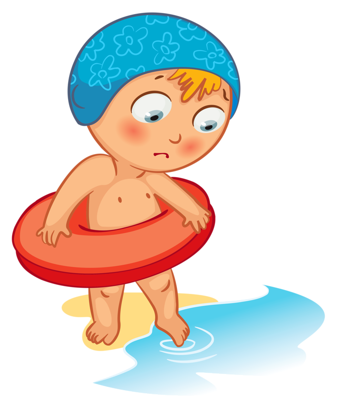 clipart swimming baby girl