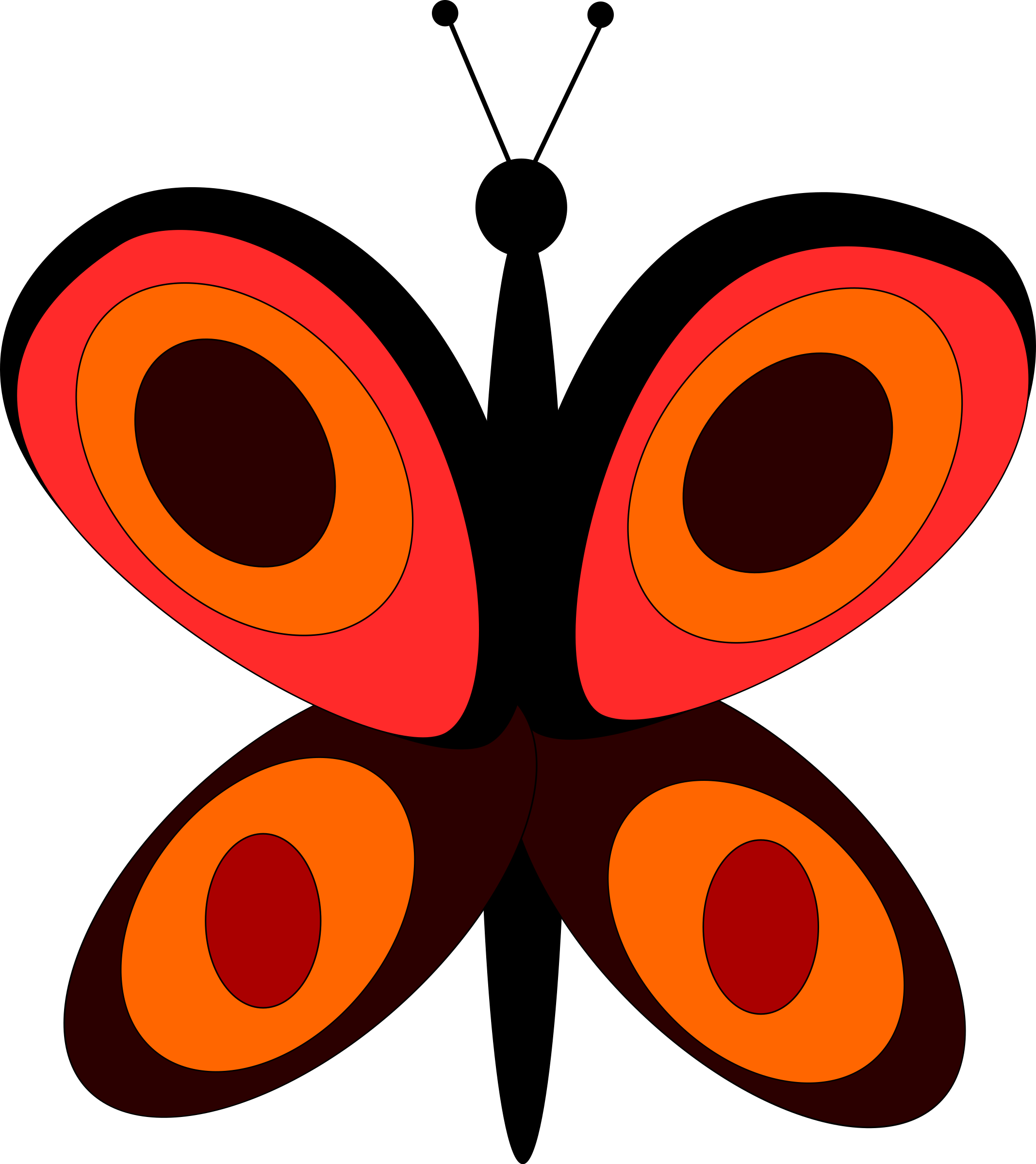 clipart swimming butterfly