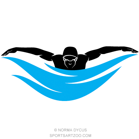 diver clipart swimming butterfly
