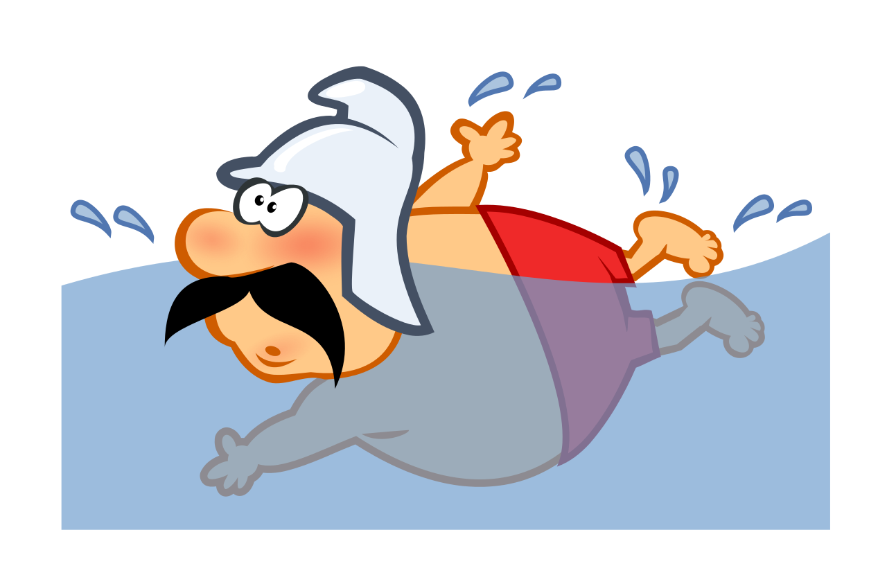 clipart swimming cartoon character
