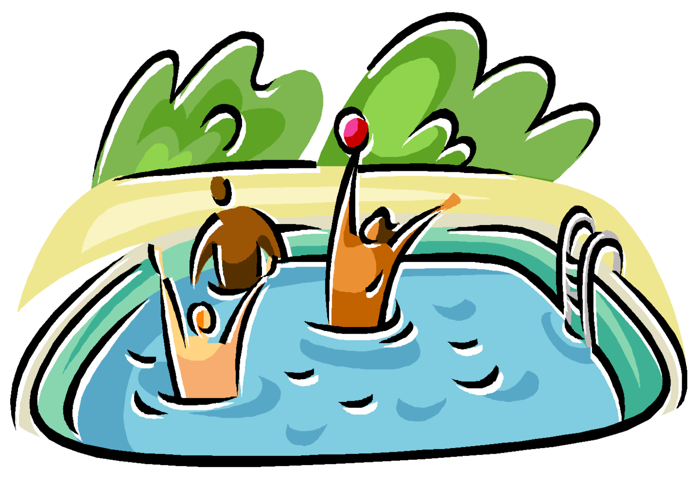 clipart swimming christmas