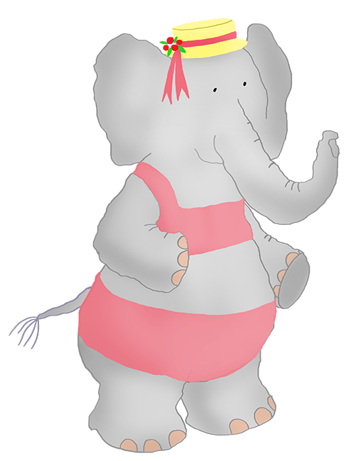 clipart swimming elephant
