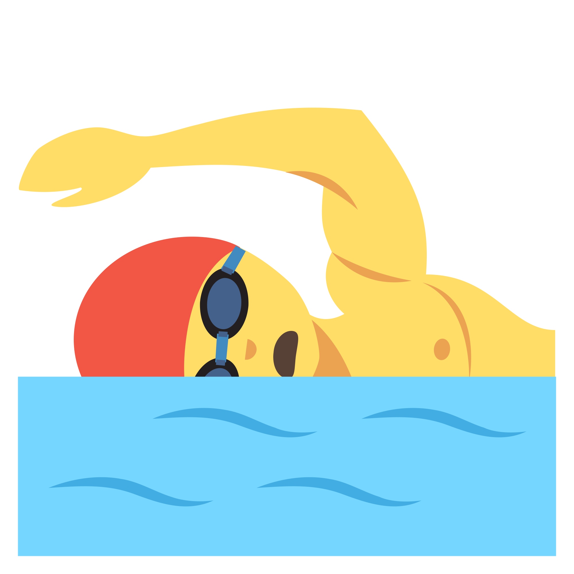 emoji clipart swimming