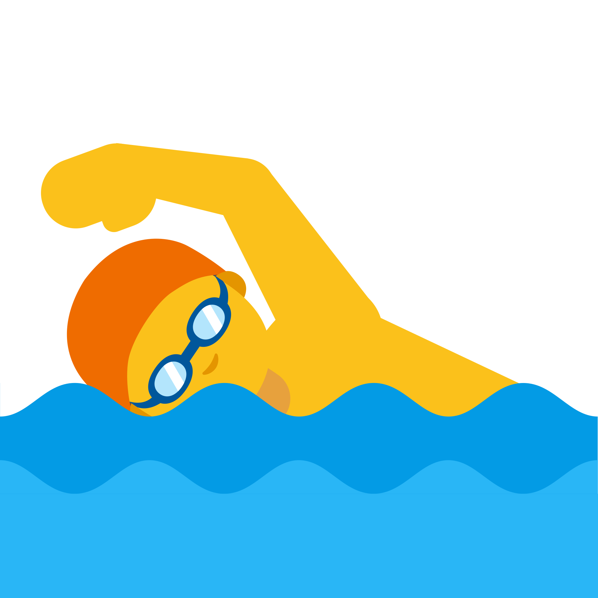 Emoji swimming