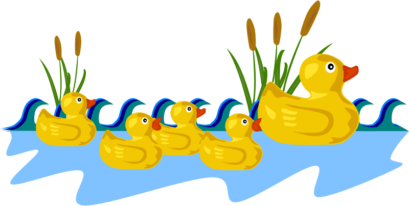clipart swimming family