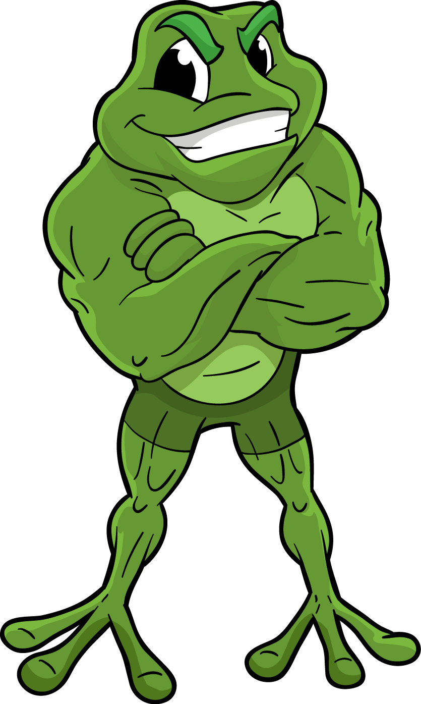 Fighting . Frogs clipart home